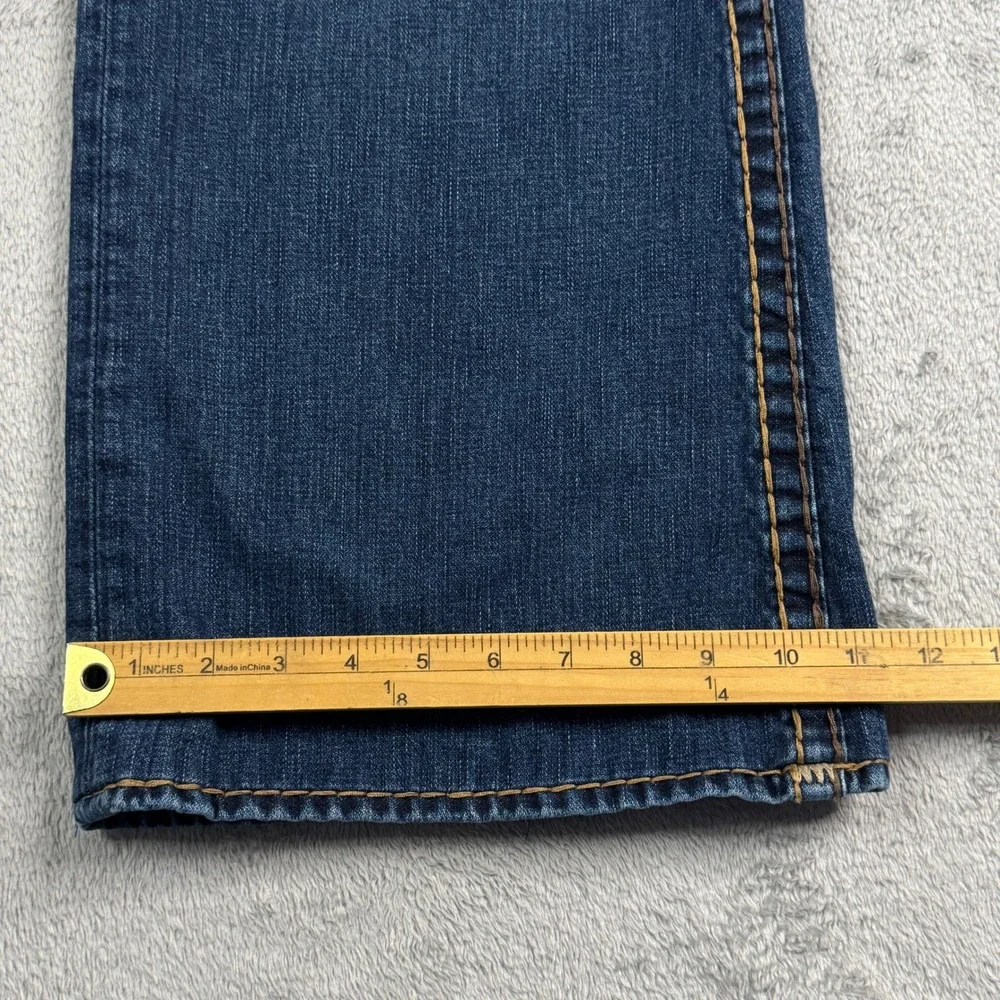 True Religion Billy Super T Mens Blue Straight Leg Jeans W42 x L29 Made‎ in USA